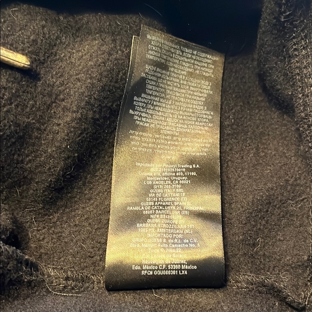 Guess Black Hoodie with Metallic Gold Lettering - Picture 9 of 9